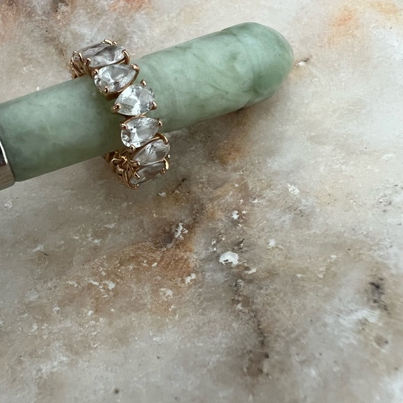 Swarovski Vittore ring Drop cut, White, Rose gold-tone plated - Picture 3 of 12